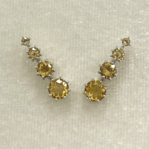 Hoa tai Bạc SV925 kết hợp đá Citrine 2.0mm--->5.0mm