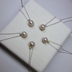 DÂY CHUYỀN BẠC SV925 NGỌC TRAI KẾT HỢP ĐÁ CITRINE TỰ NHIÊN