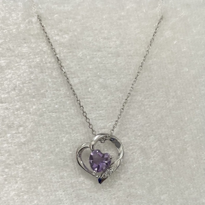 DÂY CHUYỀN BẠC SV925 ĐÁ QUÝ AMETHYST