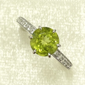  NHẪN BẠC SV 925 ĐÁ QUÝ PERIDOT