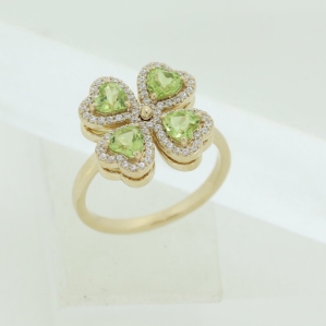 NHẪN VÀNG 10KYG CỎ 4 LÁ THIẾT KẾ MỚI CÓ THỂ XOAY VÒNG VÔ CÙNG ĐỘC ĐÁO 