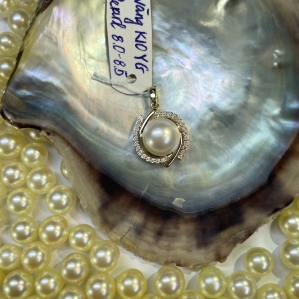 MẶT DÂY CHUYỀN VÀNG 10K ĐÍNH NGỌC TRAI