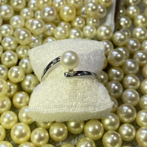 Nhẫn Ngọc Trai Akoya chất liệu Bạc SV925 với thiết kế mới lạ