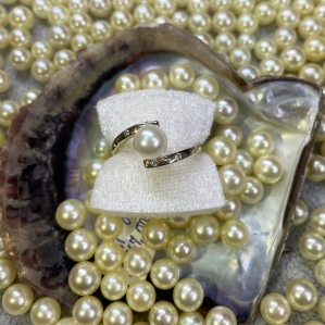 NHẪN NGỌC TRAI VÀNG 10K KIỂU MỚI ĐẦY QUYẾN RŨ