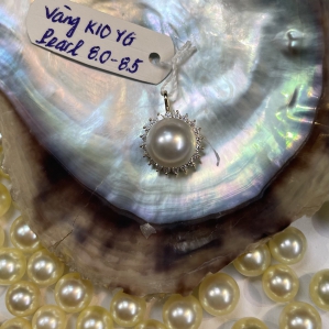 MẶT DÂY CHUYỀN NGỌC TRAI VÀNG 10K