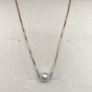 DÂY CHUYỀN NGỌC TRAI 7.0-7.5MM KẾT HỢP VÀNG 10KYG SIÊU XINH