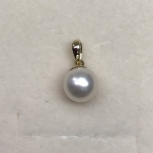 MẶT DÂY CHUYỀN NGỌC TRAI 8.0-8.5MM KẾT HỢP VÀNG 10KYG