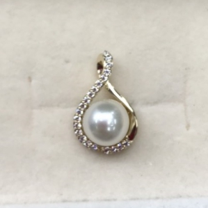 MẶT DÂY CHUYỀN NGỌC TRAI KIỂU MỚI KẾT HỢP VÀNG 10KYG