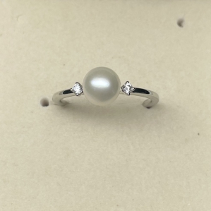 Nhẫn Ngọc Trai Akoya chất liệu Bạc SV925  