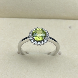 NHẪN BẠC SV925 KẾT HỢP ĐÁ PERIDOT TỰ NHIÊN