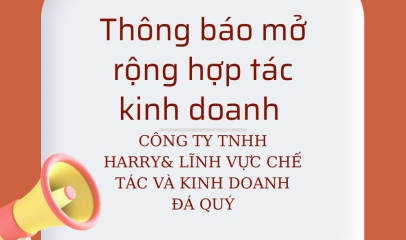 THÔNG BÁO MỞ RỘNG HỢP TÁC KINH DOANH TRONG NƯỚC